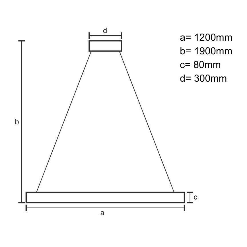 LED-Hängeleuchte an Schnur LED/22W/230V 4000K 120 cm Esche/Massivholz
