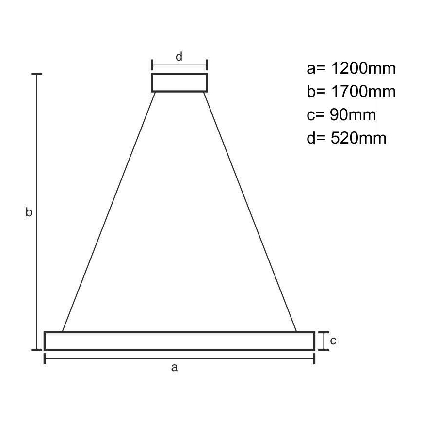 LED-Hängeleuchte an Schnur LED/22W/230V 4000K 120 cm Esche/Massivholz