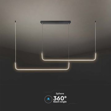 LED-Hängeleuchte an Schnur LED/24W/230V 4000K schwarz