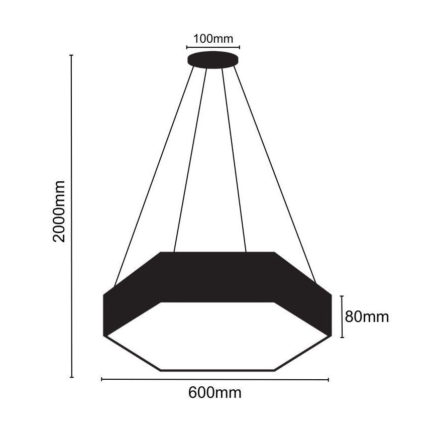 LED-Hängeleuchte an Schnur LED/40W/230V 4000K d 60 cm