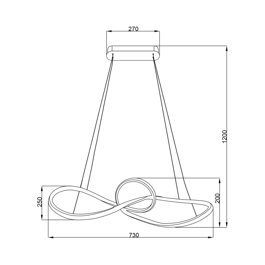 LED-Hängeleuchte an Schnur MARCO LED/42W/230V schwarz