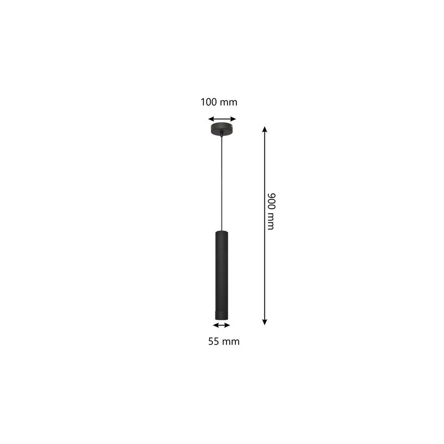 LED Hängeleuchte TUBA 1xGU10/4,8W/230V schwarz