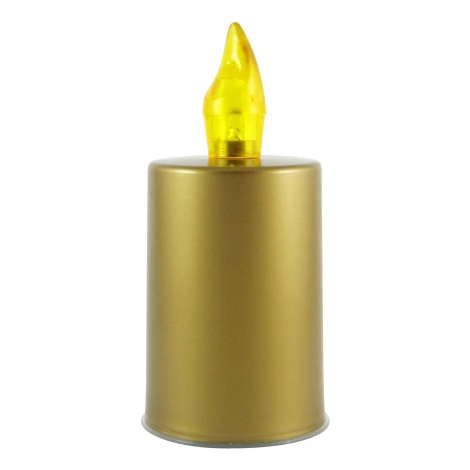 LED-Kerze LED/2xAA warmweiβ 10,8 cm golden