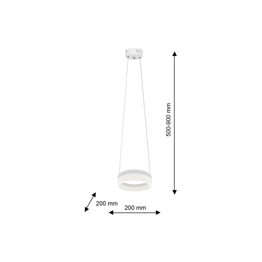 LED Kronleuchter am Draht RING LED/12W/230V