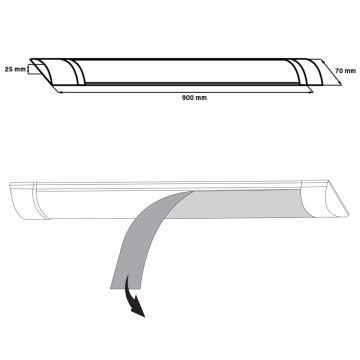 LED-Küchenunterbauleuchte LED/30W/230V 4000K 90 cm weiß