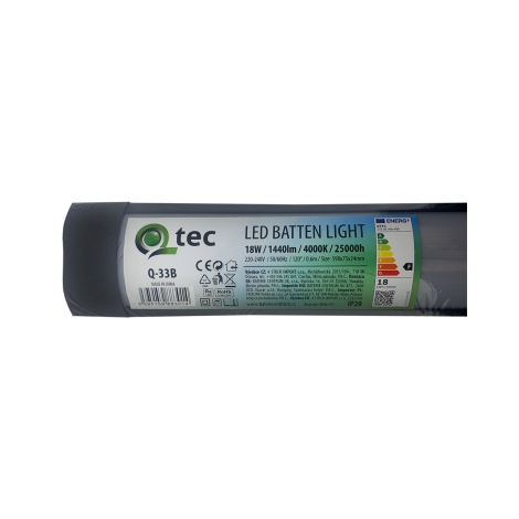 LED-Küchenunterbauleuchte QTEC LED/18W/230V 60 cm schwarz