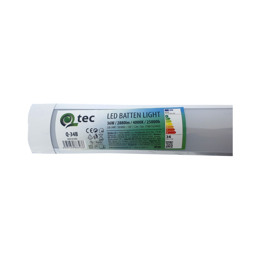 LED-Küchenunterbauleuchte QTEC LED/36W/230V 120 cm weiß