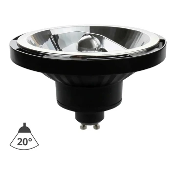 LED-Leuchtmittel AR111 GU10/10W/230V 3000K 20° schwarz