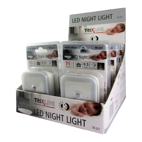 LED Nachtlicht mit Sensor LED/0,5W/230V weiss | Beleuchtung.de