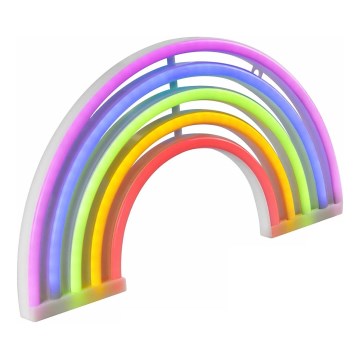 LED-Neon-Wanddekoration RAINBOW LED/3W/3xAA mehrfarbig