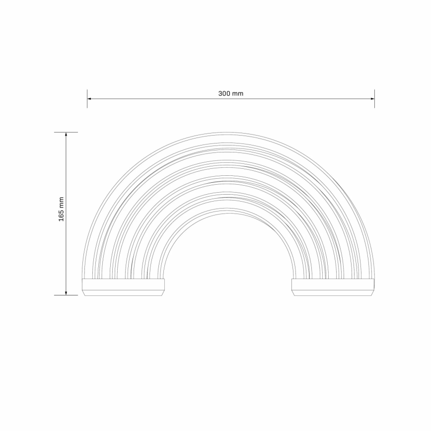 LED-Neon-Wanddekoration RAINBOW LED/3W/3xAA mehrfarbig