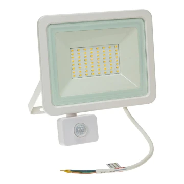 LED-Outdoor-Strahler mit Sensor NOCTIS LUX 2 LED/50W/230V 4000K IP44 weiß