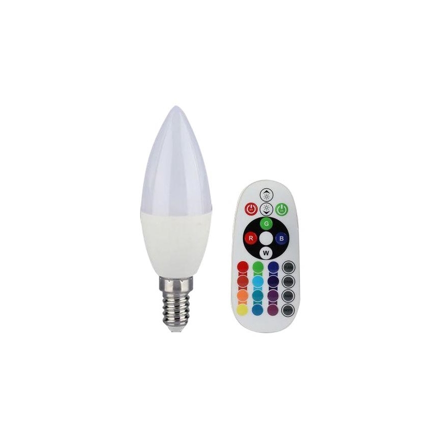 LED RGB Dimmbare Glühbirne E14/3,5W/230V 6400K + FB