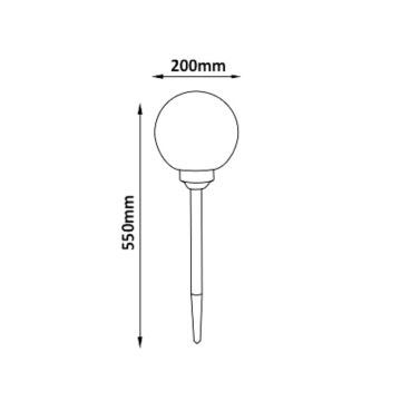 LED-RGB-Solarleuchte LED/0,2W/AA 1,2V/600mAh IP44