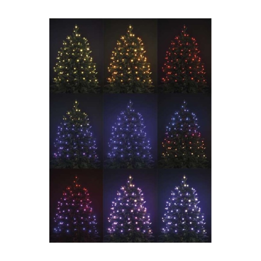 LED RGB Weihnachtskette für draußen 120xLED/72 Modi 15m IP44 + Fernbedienung