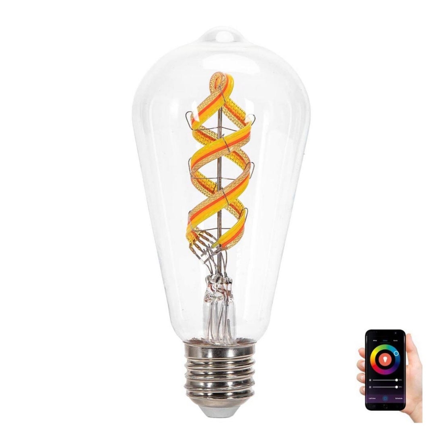 LED-RGBW-Glühbirne FILAMENT ST64 E27/4,9W/230V 2700-6500K - Aigostar