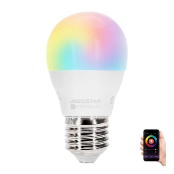 LED-RGBW-Glühbirne G45 E27/4,9W/230V 2700-6500K - Aigostar