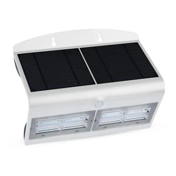 LED Solar-Wandleuchte mit Sensor LED/7W/3,7V 4000K IP65 weiß