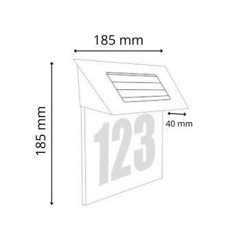 LED Solarhausnummer 1,2V IP44