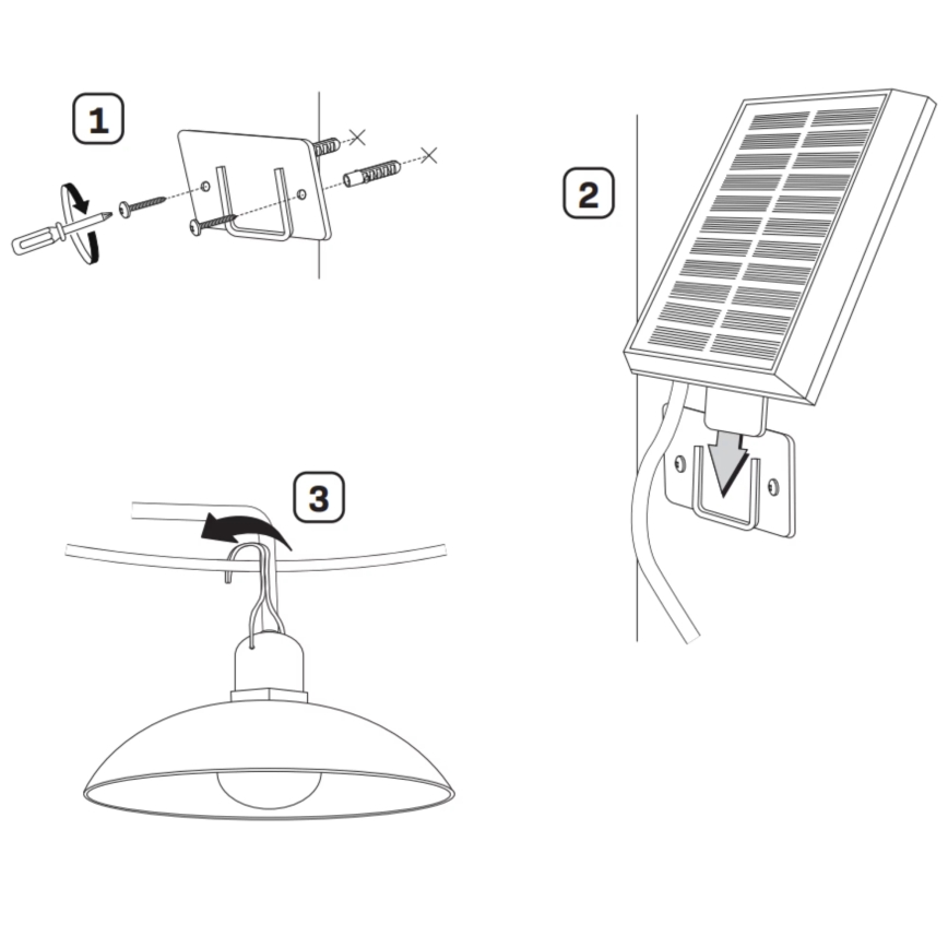 LED-Solarleuchte CELINA LED/1,8W/3,7V IP44 + Fernbedienung