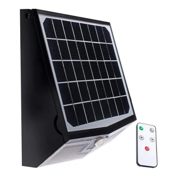 LED-Solarleuchte mit Bewegungs- und Dämmerungssensor LED/15W/5400 mAh 7,4V IP65 + Fernbedienung