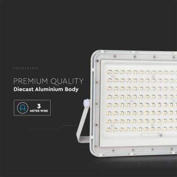 LED-Solarstrahler für den Außenbereich LED/20W/3,2V 6400K weiß IP65 + Fernbedienung