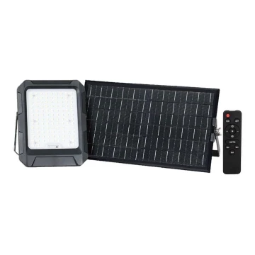 LED-Solarstrahler LED/15W/3,7V IP65 4000K schwarz + Fernbedienung