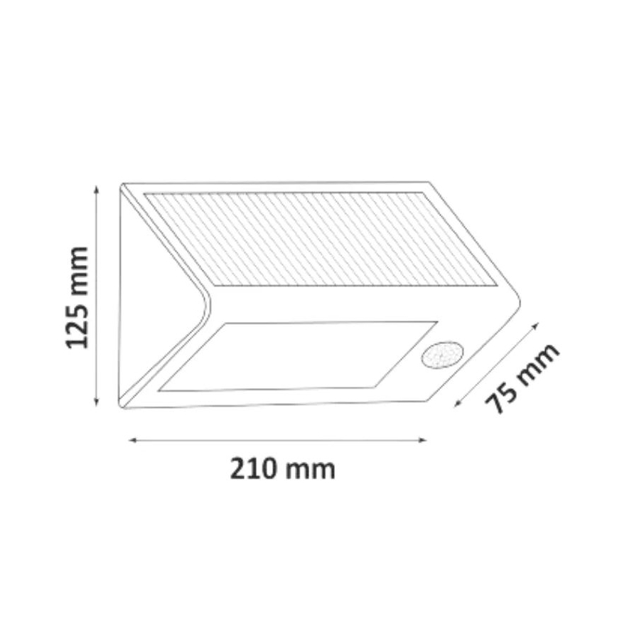 LED Solarwandleuchte mit dem Sensor LED/5W