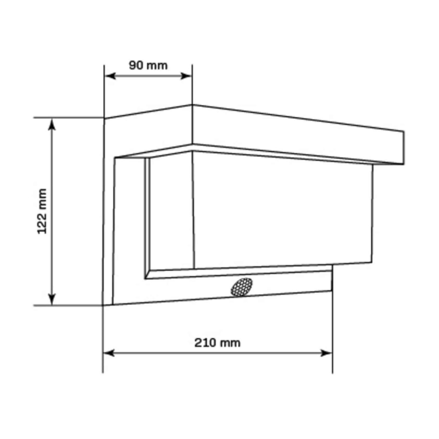 LED-Solarwandleuchte mit Sensor TONY LED/3,7V IP44