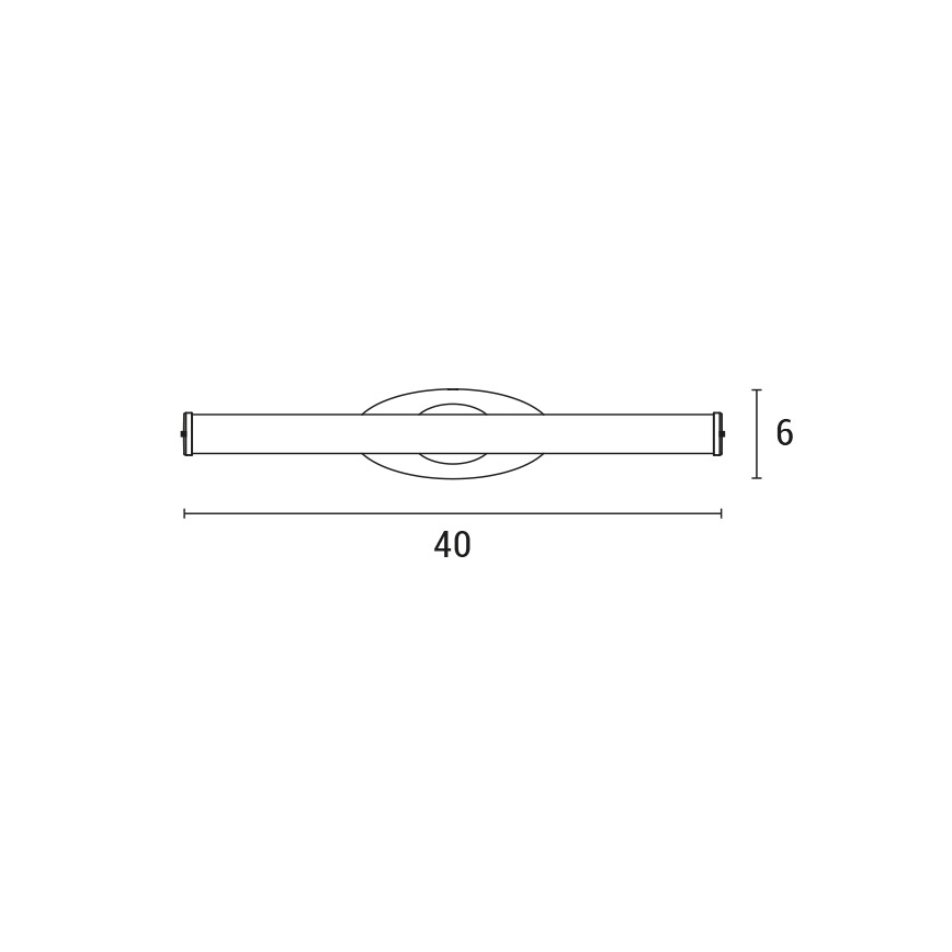 LED-Spiegelbeleuchtung für Badezimmer LED/6W/230V 4000K 40 cm IP44 Chrom