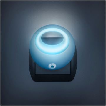 LED-Steckdosen-Orientierungslicht mit Sensor LED/1W/230V blau