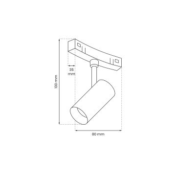 LED-Strahler für Schienensystem MAGNETIC TRACK LED/7W/48V 3000K schwarz