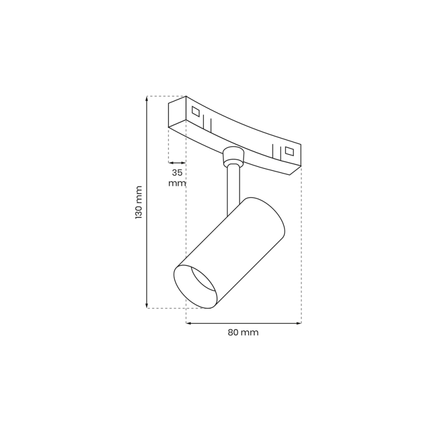 LED-Strahler für Schienensystem MAGNETIC TRACK LED/7W/48V 3000K schwarz