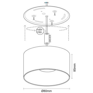 LED-Strahler LED/12W/230V 4000K d 8 cm weiß