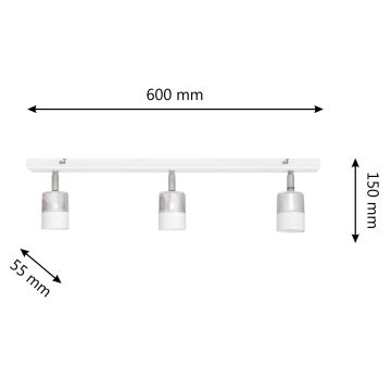 LED-Strahler TUBSSON 3xGU10/6,5W/230V weiß/glänzendes Chrom