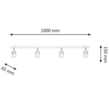 LED-Strahler TUBSSON 4xGU10/6,5W/230V weiß/glänzendes Chrom