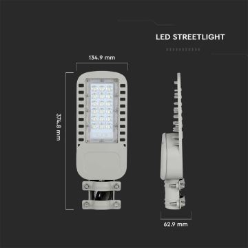 LED-Straßenleuchte SAMSUNG CHIP LED/30W/230V 6500K grau