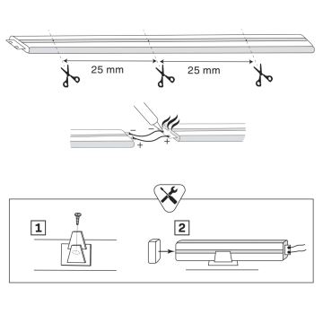 LED-Streifen NEON 2 m LED/17W/12V 4.000K IP65