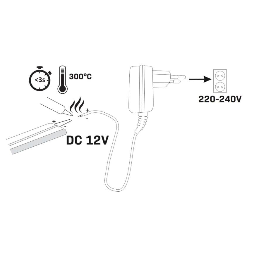 LED-Streifen NEON 2 m LED/17W/12V 4.000K IP65