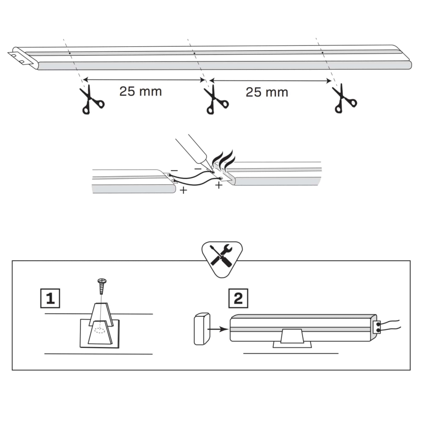 LED-Streifen NEON 5 m LED/27W/12V 4.000K IP65