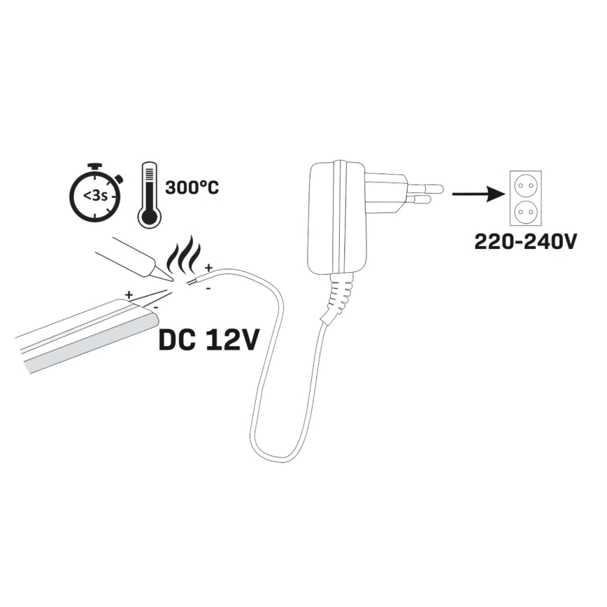 LED-Streifen NEON 5 m LED/27W/12V IP65 pink