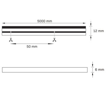 LED-Streifen NEON 5m LED/40W/24V blau IP65