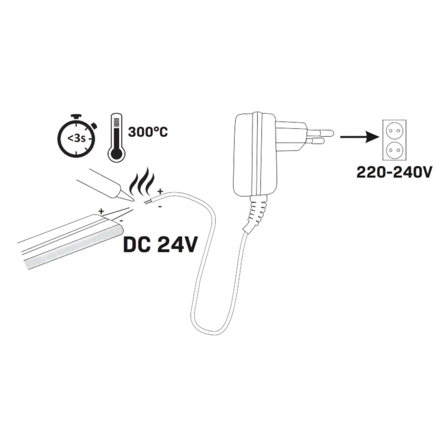 LED-Streifen NEON 5m LED/40W/24V blau IP65