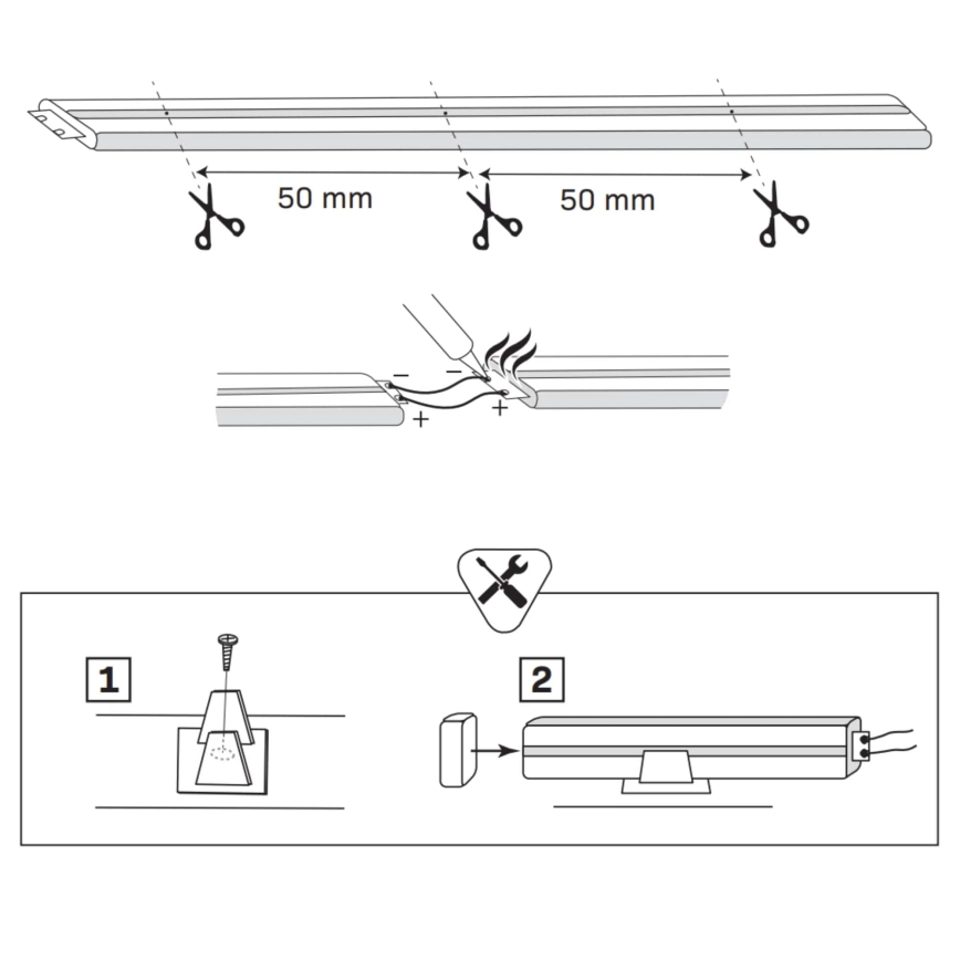 LED-Streifen NEON 5m LED/40W/24V orange IP65