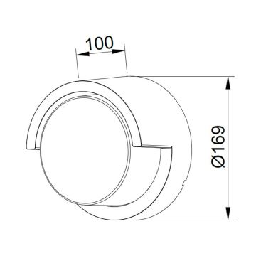 LED-Wandleuchte für den Außenbereich LED/12W/230V 3000K IP65 schwarz