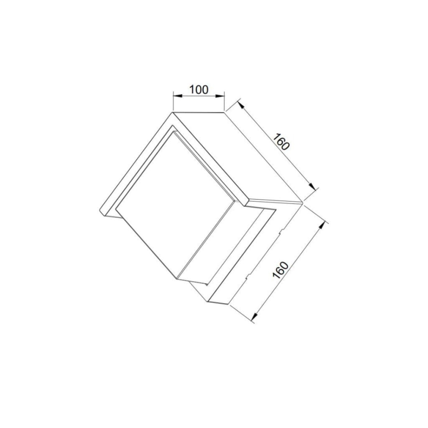 LED-Wandleuchte für den Außenbereich LED/12W/230V 3000K IP65 schwarz