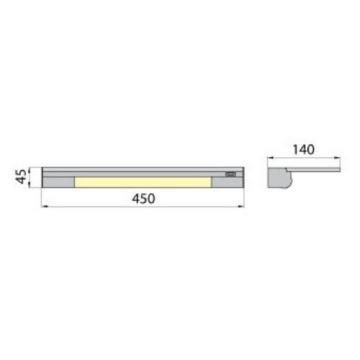 LED-Wandleuchte mit einem Regal APERA T5 G5/8W/230V 45 cm