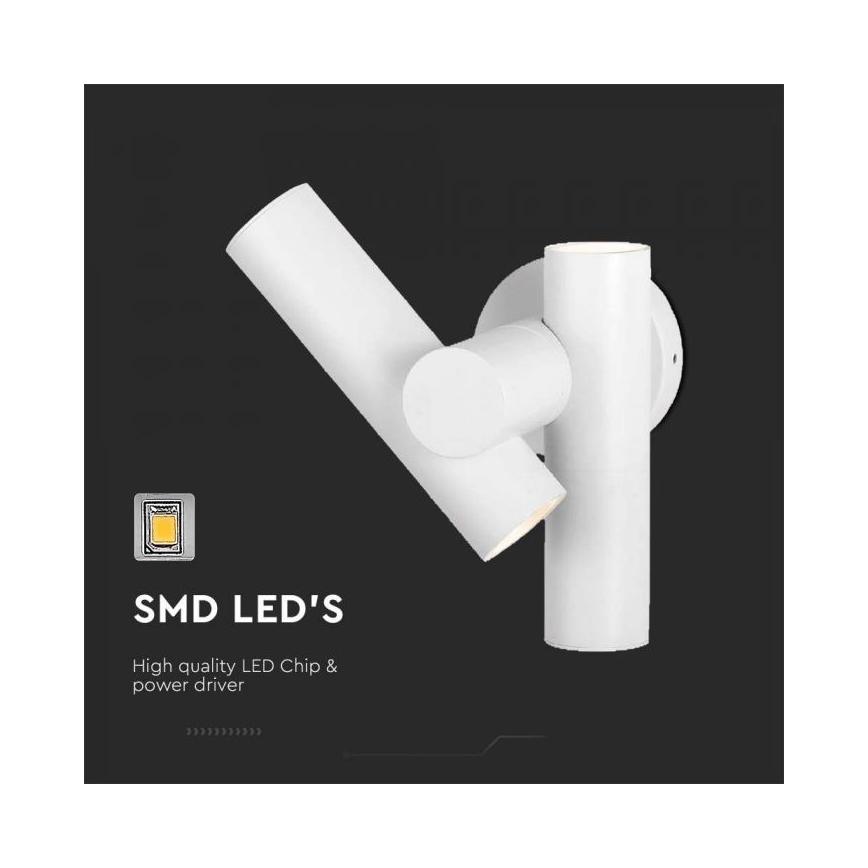 LED-Wandstrahler für den Außenbereich 2xLED/3W/230V 4000K IP44 weiß