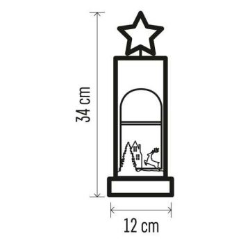 LED-Weihnachtsdekoration 5xLED/2xAA Stern