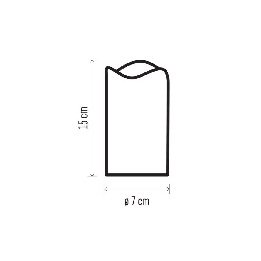 LED Weihnachtskerze LED/3xAAA Sterne warmweiß